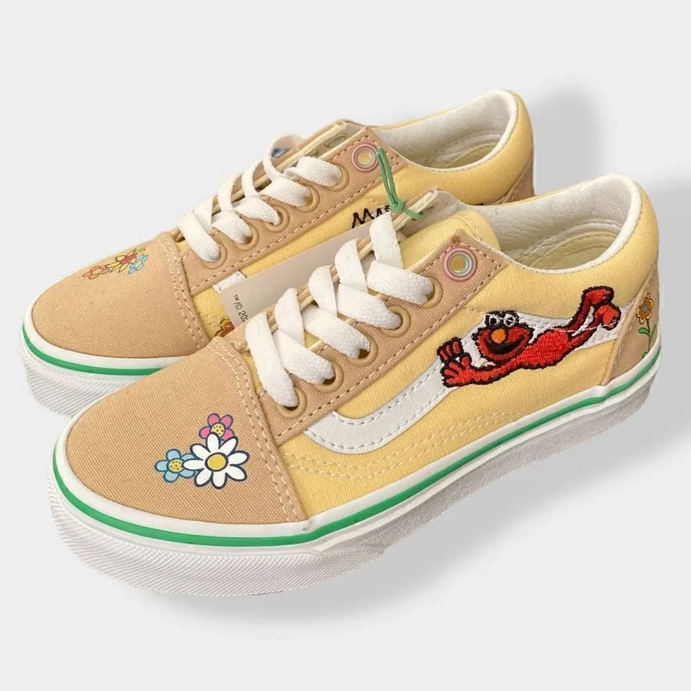 Vans Old Skool x Sesame Street Elmo Youth Sneakers Shoes size 3 New with Tags